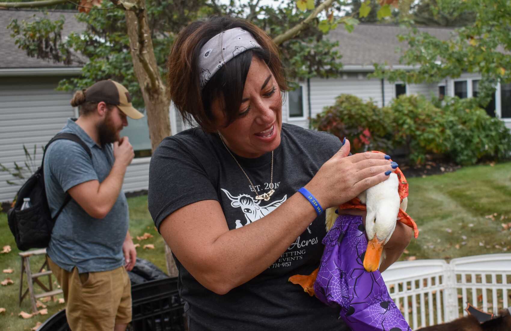 A community event with animal visitors at Willow Brook in Delaware, Ohio, illustrating the lively programming for senior residents.