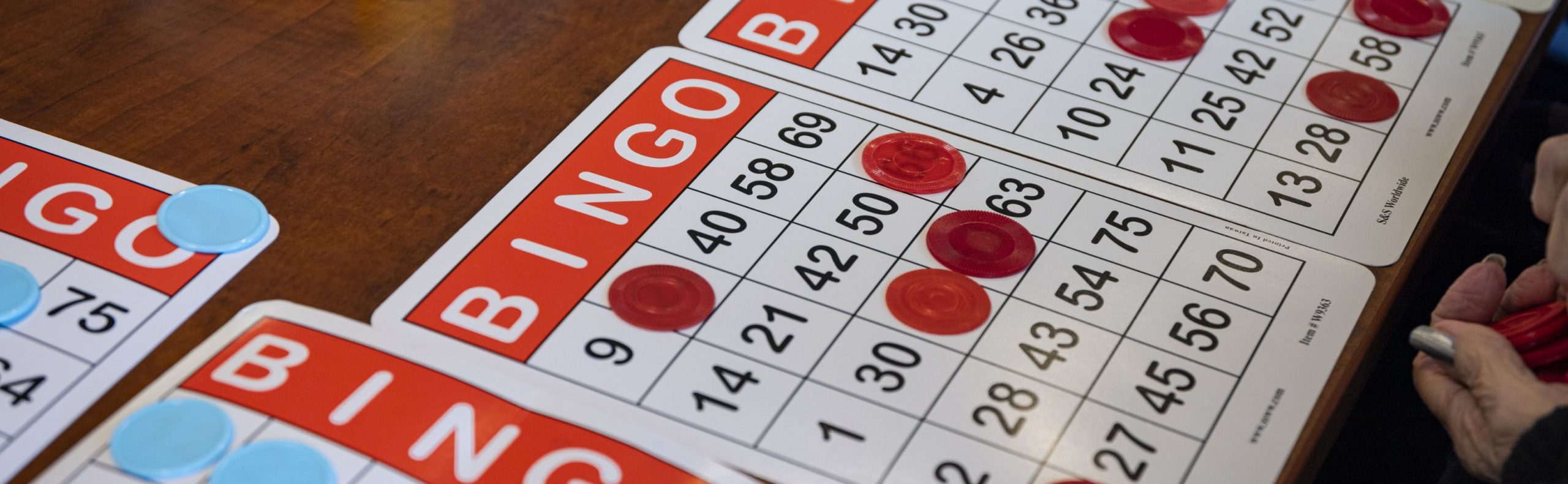 Wide desktop banner of a Bingo round at Willow Brook Home in Columbus, Ohio, used as the Life Enrichment page header.