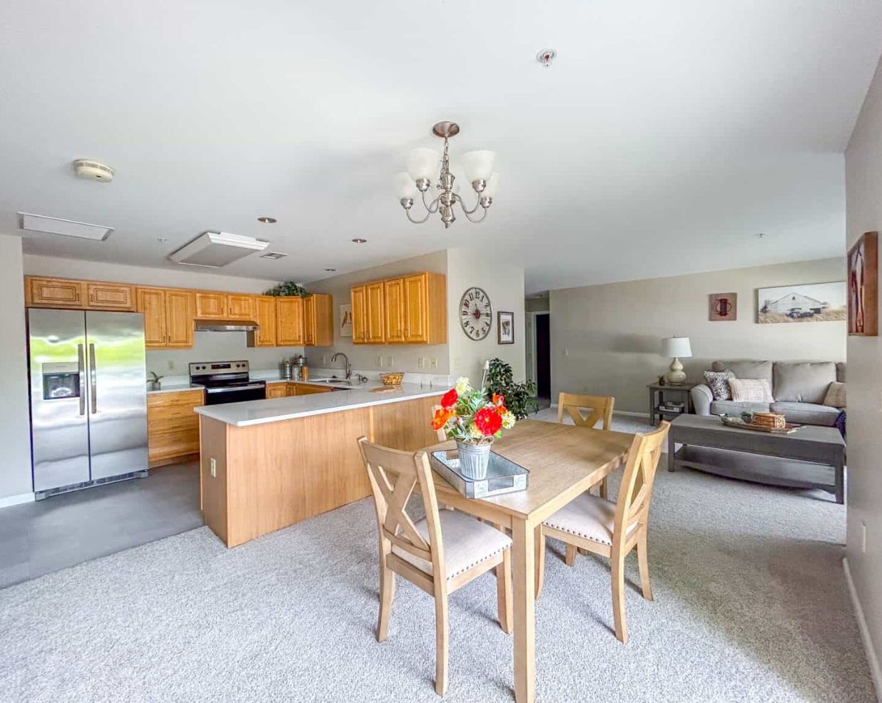 Inside an independent living apartment at Willow Brook Run in Delaware, Ohio, used in the financial section of the independent living page.
